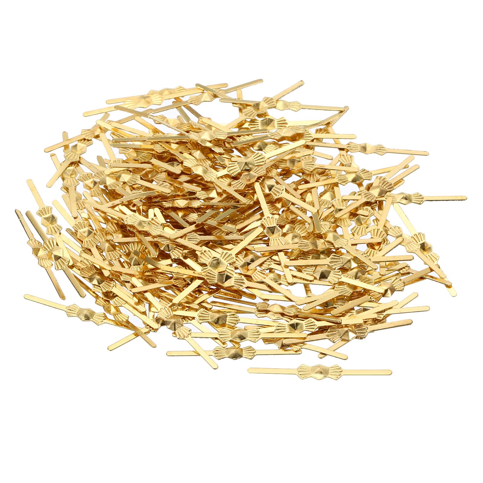 PATIKIL Chandelier Connector Clip, 200 Pack 25mm/1" Length Chandelier Bowtie Pin Replacement for Fastening Crystals Lamp Ceiling Light Parts, Golden
