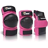 JBM Adult & Kids Knee Pads Elbow Pads and Wrist Guards for Inline Skating, Roller Skating, Skateboarding, Scootering