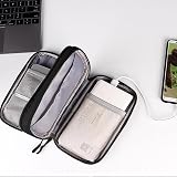 GVSAVY Double Layer Accessory Bag Black Oxford Cloth Digital Storage Mini view 6