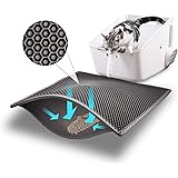 Bull-o Cat Litter Mat Litter Trapper Size 24” X 15”, Honeycomb Double-Layer Design Waterproof Urine Proof Material, 2…