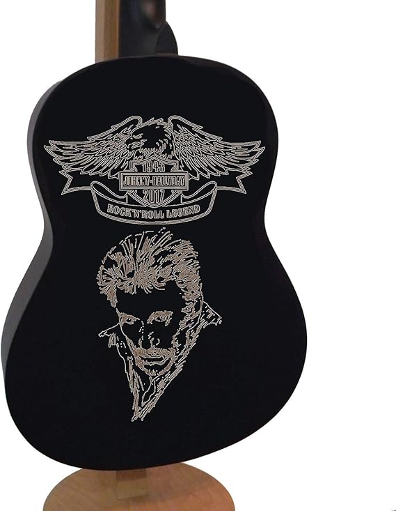 Guitare Classique Johnny Hallyday 4 4 Dessin Original Made In France Amazon Fr Instruments De Musique