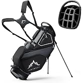 uniHimal 14-Way Golf Stand Bag, Lightweight Golf Bag for Men | Golf Club Bag with Stable Stand, Multiple Pockets, Dual Detachable Straps, Portable Handles, Rain Hood
