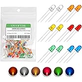 OWOFYDR 120pcs 5mm LED Diode Lights Assortment Kit Pack Diffused Round Lens DC 3V 20mA Lighting Bulb Lamp Assorted Variety Co