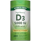 Nature's Truth Vitamin D3 5000 IU Softgels | 400 Count | High Potency | Non-GMO &amp; Gluten Free Supplement