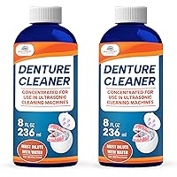 Ultrasonic Denture Cleaner - Denture Cleaner for All Types of Dentures - Denture Cleaning Solution Removes Stains, Plaque, Gr