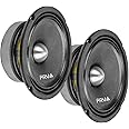 PRV AUDIO 6.5 Inch Midrange Bullet Speaker Pair 6MR400-4 Bullet, 4 Ohm 400 Watts High Performance Car Audio Loudspeaker High Output Sound (2 Speakers)