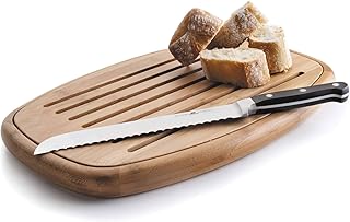 LACOR OVALE Brot SCHNEIDEBRETT Bambu 40X27X3CM, Bambus, Brown, 40 x 27 x 3 cm