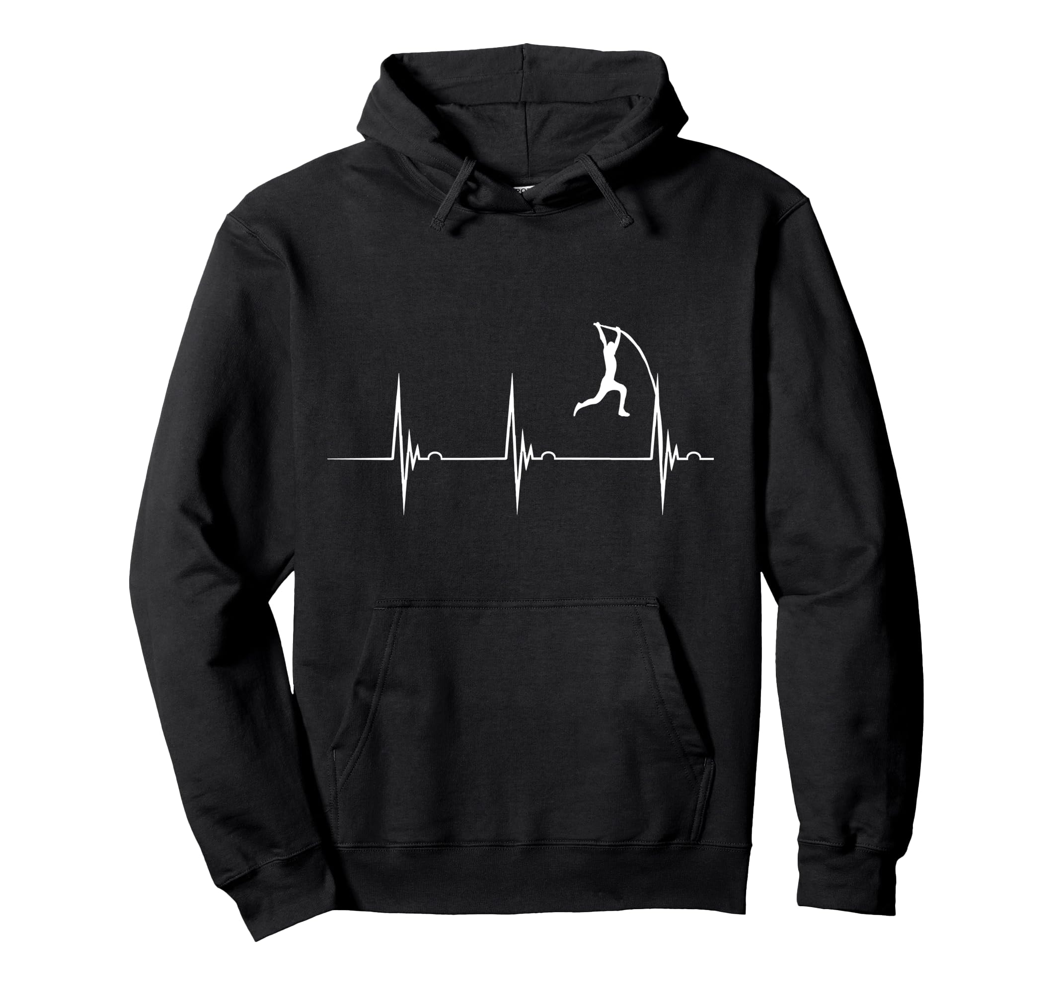 Bar Jumper Heartbeat ECG Pulse High Jump Bar Jump Pullover Hoodie