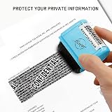 Miseyo Identity Theft Protection Roller Stamp Set Blue 6 Refills Included view 3