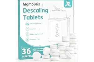 Mamouris Descaling Tablets 36 Count: for Momcozy Baby Brezza Grownsy Papablic Bottle Washers, Detergent Washing Tablets for A
