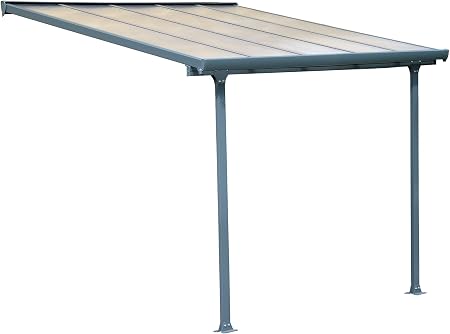 Amazon Com Palram Feria Patio Cover 10 X 10 Gray Garden Outdoor