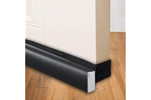 BKSAI Under Door Draft Stopper for Bottom of Door Window Cover 2" Gap Cuttable 31" No Adhesive Draft Blocker Noise Excluder Seal Insulation Sliding Glass Front Door Patio