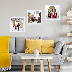 JCJMY 6x6 Picture Frame White for Wall Hanging or
