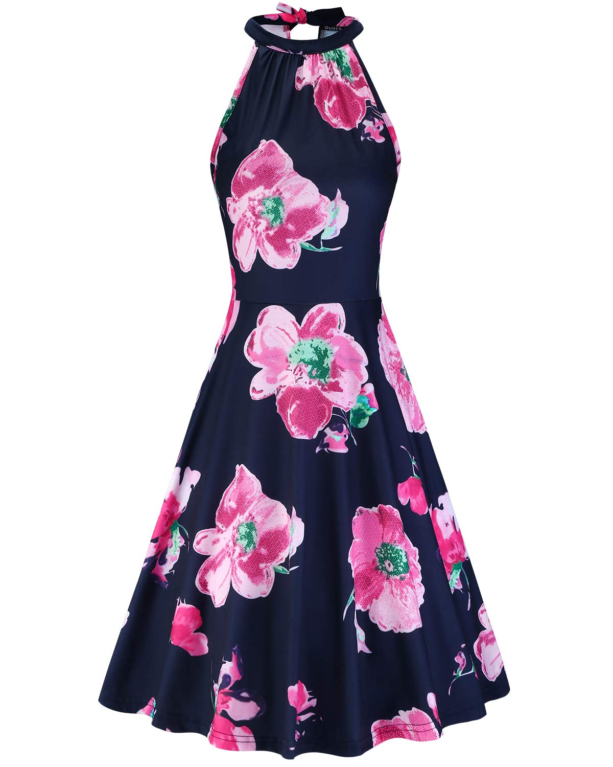 Ouges Womens Halter Neck Floral Summer Casual Sundress | Desertcart Brunei