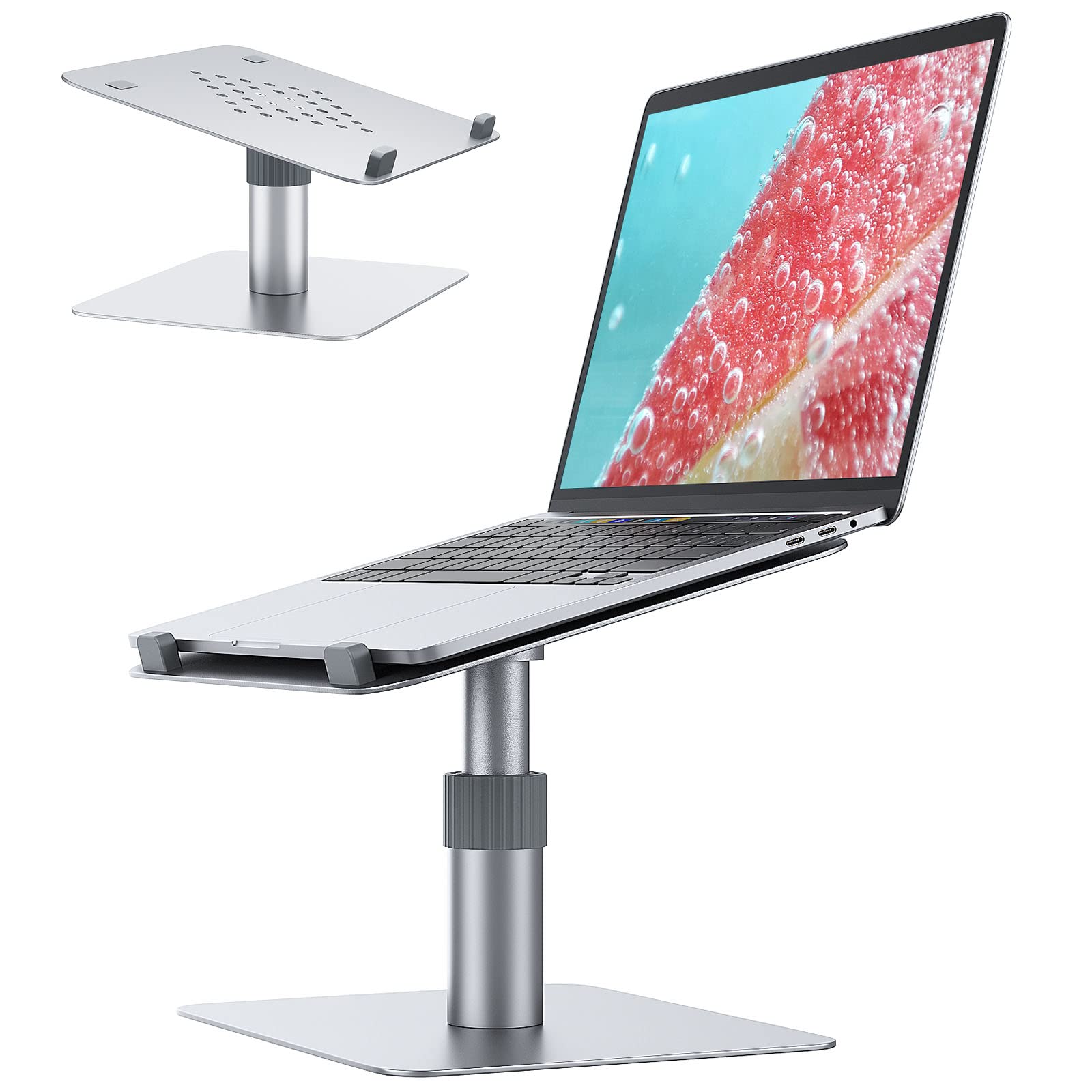 GIKERSY Laptop Stand 360°Rotating Adjustable Laptop Holder Universal Ergonomic Desktop Support Ventilated Lightweight for 10-15.6in Laptop Computer Notebook
