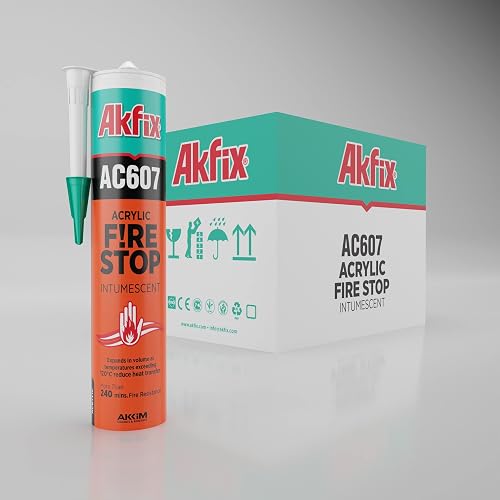 Akfix AC607 Fire Stopping Caulk White (12x10.1 fl.oz.) - Intumescent ...