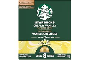 Creamy Vanilla for NESPRESSO VERTUO, Flavoured Blonde Roast Coffee, Sweet Vanilla And Biscuit Notes, Arabica Coffee, Recyclab