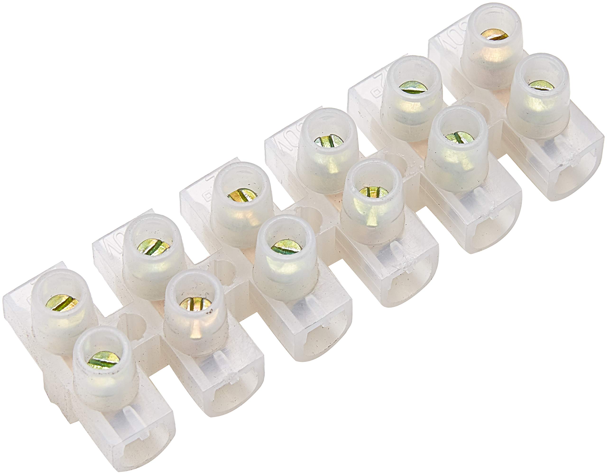 BG Electrical 6 Way Connector Strip, 15 Amps, Clear Polyethylene