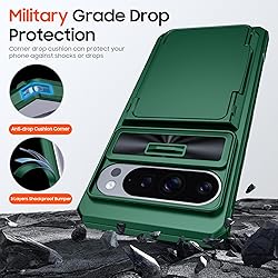 CENMASO for Google Pixel 9 Pro XL Case with Card