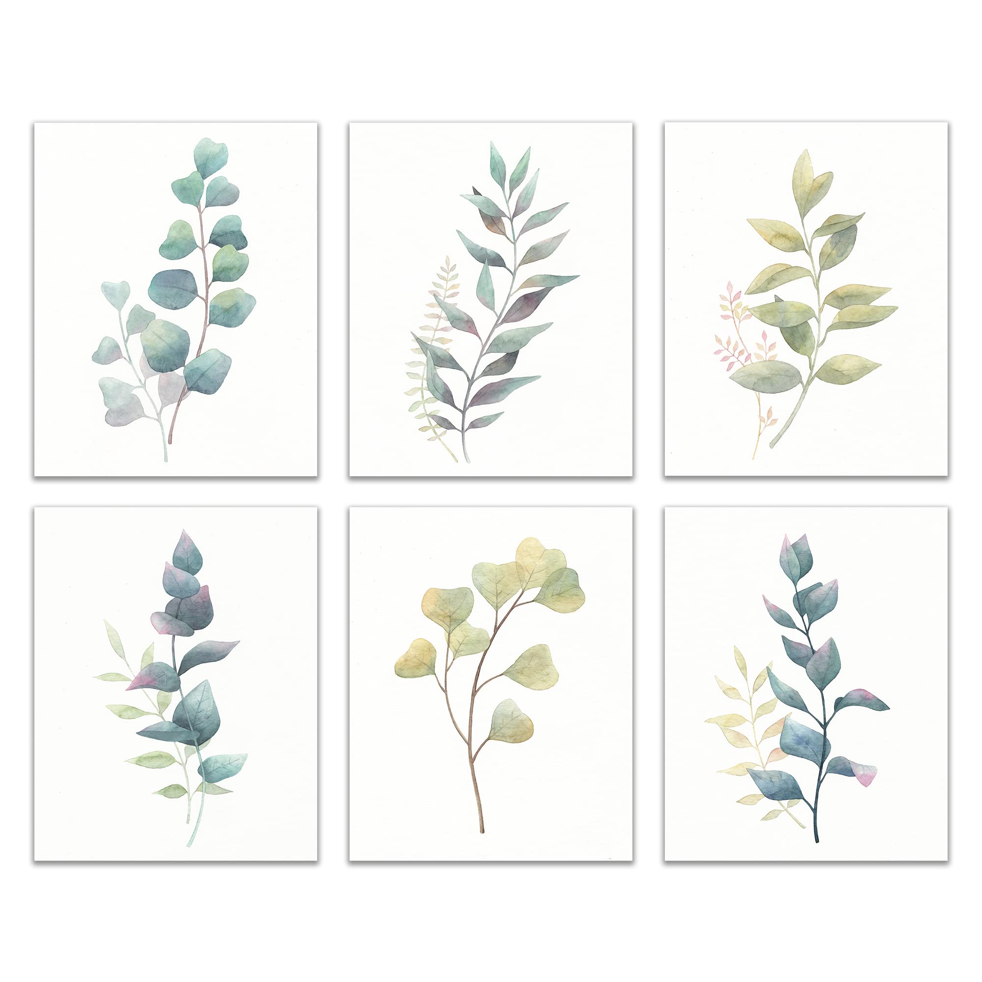 L&O Goods Eucalyptus Decor Posters & Prints | Home & Kitchen Sage Green Flower Wall Decor | Six 8x10 Posters | Eucalyptus Leaves Boho Decor