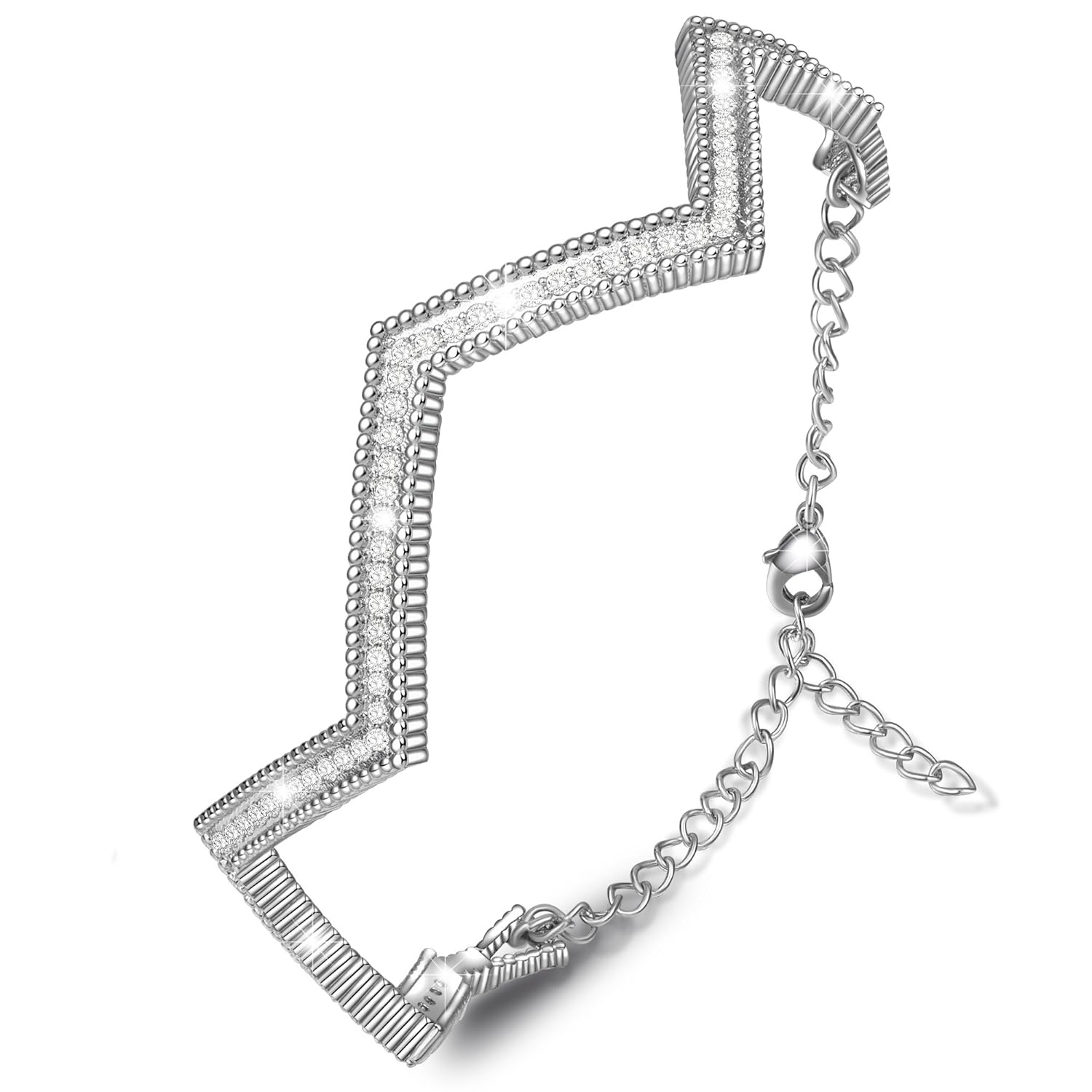 MARENJA Regalo San Valentín Pulsera Mujer de Moda Forma de Línea Joya