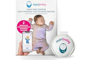 MonBaby Smart Baby Monitor: Tracks Chest Movement, Rollovers, Sleeping Position. Feeling Temperature. Real-Time Alerts to Smartphone. HSA and FSA Approved. Low-Energy Bluetooth Connectivity.