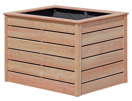 Gartenpirat Hochbeet Lärche 125x85x80 DIY - Bausatz mit Lärchenholz geriffelt