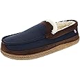 IZOD Men's Two-Tone Moccasin Slipper, Warm Soft Classic Slip-On, Men's Sizes 8 to 13