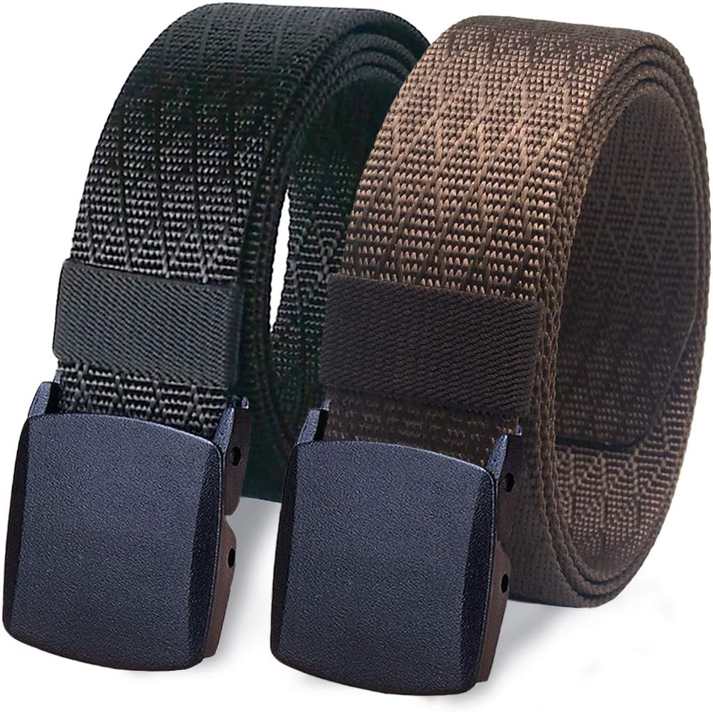 WYuZe2 Pack Nylon Belt Outdoor Military Web Belt 1.5" Men Tactical Webbing Belt