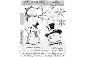 ART GONE WILD Tim Holtz Cling Stamps Mr. Frostie - CMS499