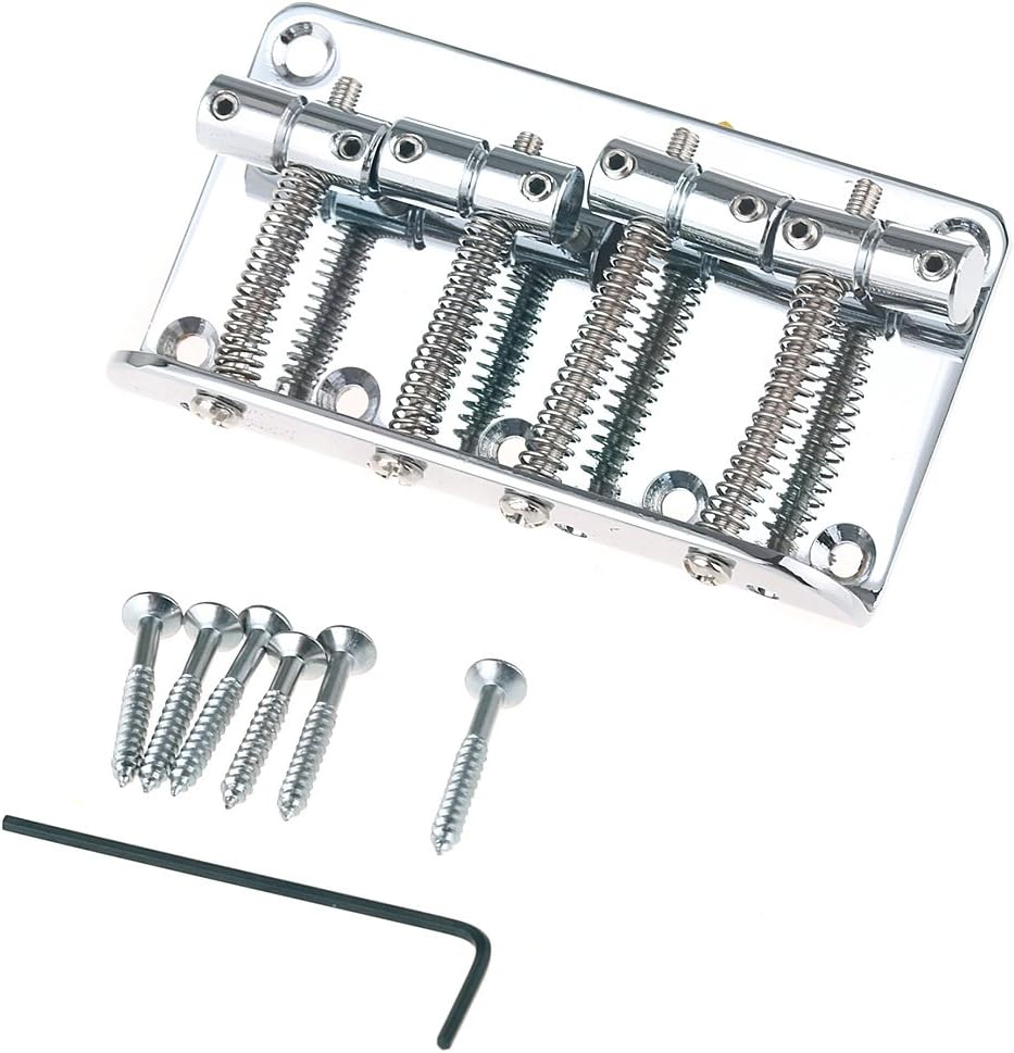 Musiclily Pro - Chevalet Basse 5 Cordes En Acier Pour MusicMan Style (noir, 16mm)