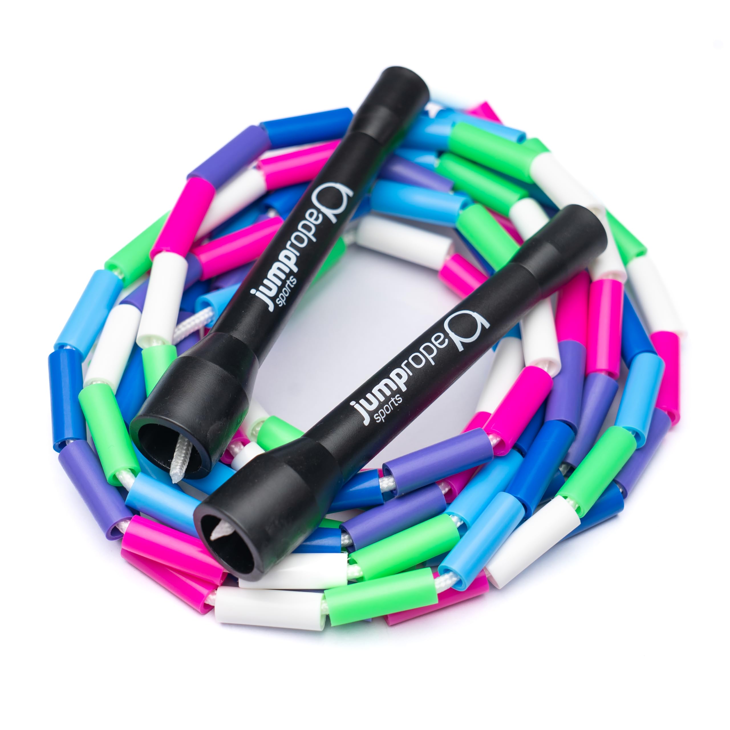 jump rope sports Skipping Rope, Beaded, 3.0 meters, Black, Wood Handles, EVA Foam Grip, for Exercise and Fitness, Speed and Endurance, Battle