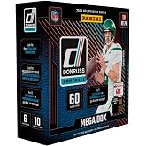 2024-25 Panini Donruss Football Mega Box &ndash; NFL Trading Cards, Retail Exclusive, 60 Cards, Rated Rookies, Autograph or Memorabilia Card