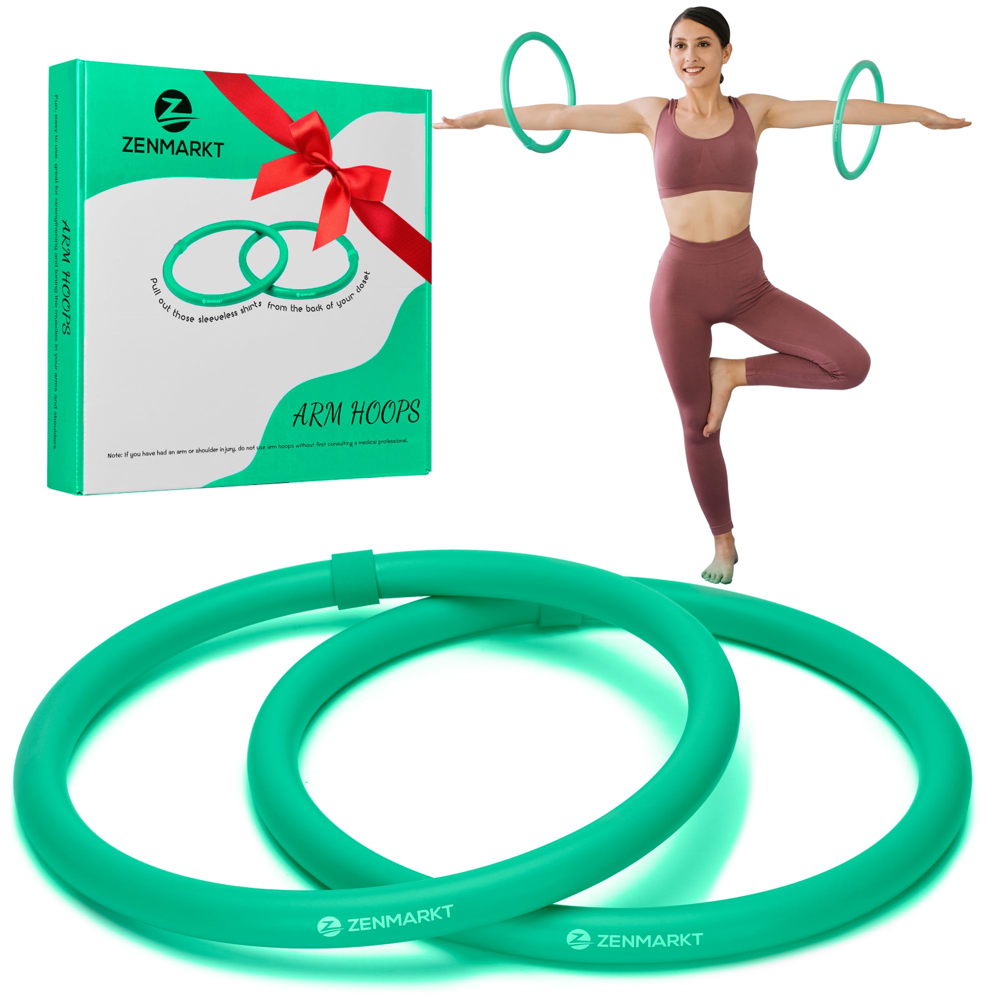 Photo 1 of Arm Hoop - Mini Hula Hoop for Adults - Strengthen Arms and Shoulders - Weighted Hula Hoop for Fun Upper Body Exercise - Lightweight and Portable Fitness Equipment for Effective Workouts (Green)