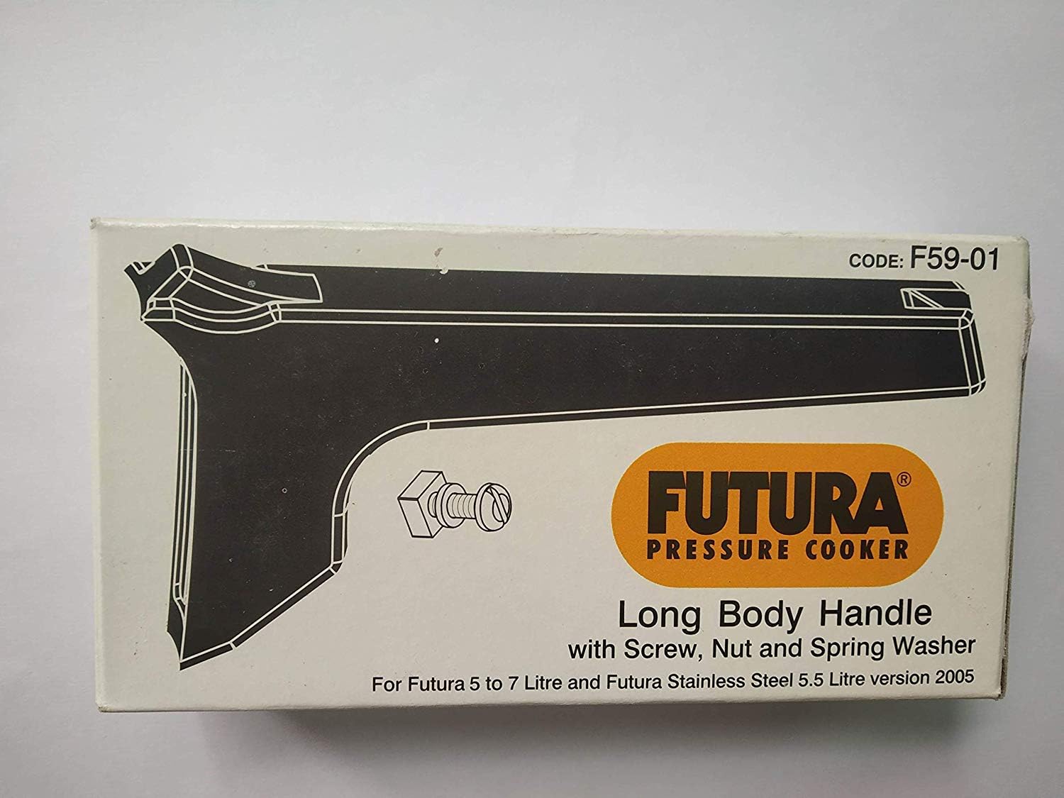 Finaldeals Pressure Cooker Long Body Handle with Screw Nut and Spring Washer For Futura Pressure Cooker Code F 59-01 Pressure Cooker Spare Parts Cooker Accessories