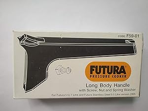 Finaldeals Pressure Cooker Long Body Handle with Screw Nut and Spring Washer For Futura Pressure Cooker Code F 59-01 Pressure Cooker Spare Parts Cooker Accessories