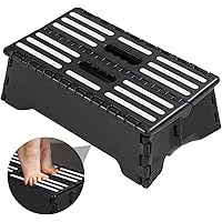 5 inch Portable Folding Step Stool, Portable Lightweight Anti-Skid Stepping Stool for Pregnant and Seniors, Non-Slip Textured