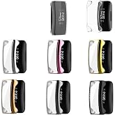 7Pack-Screen Protector Case for Fitbit Inspire 3/Inspire 2/Inspire 2 HR, All-Around Protective Scratch-Resist Case Cover Soft TPU Plated Bumper Shell for Inspire 2, 3 Fitness Tracker