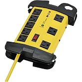 Eaton Tripp Lite TLM812SA 8 Outlet Heavy Duty Metal Surge Protector | Power Strip, 12ft Cord, 1500 Joules, EMI/RFI Filtering, Garage Work Shop Bench, Under Desk &amp; Wall Mountable