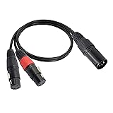 XMSJSIY Dual XLR 3 Pin to 5 Pin DMX Stage & Mic