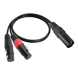 XMSJSIY Dual XLR 3 Pin to 5 Pin DMX Stage & Mic