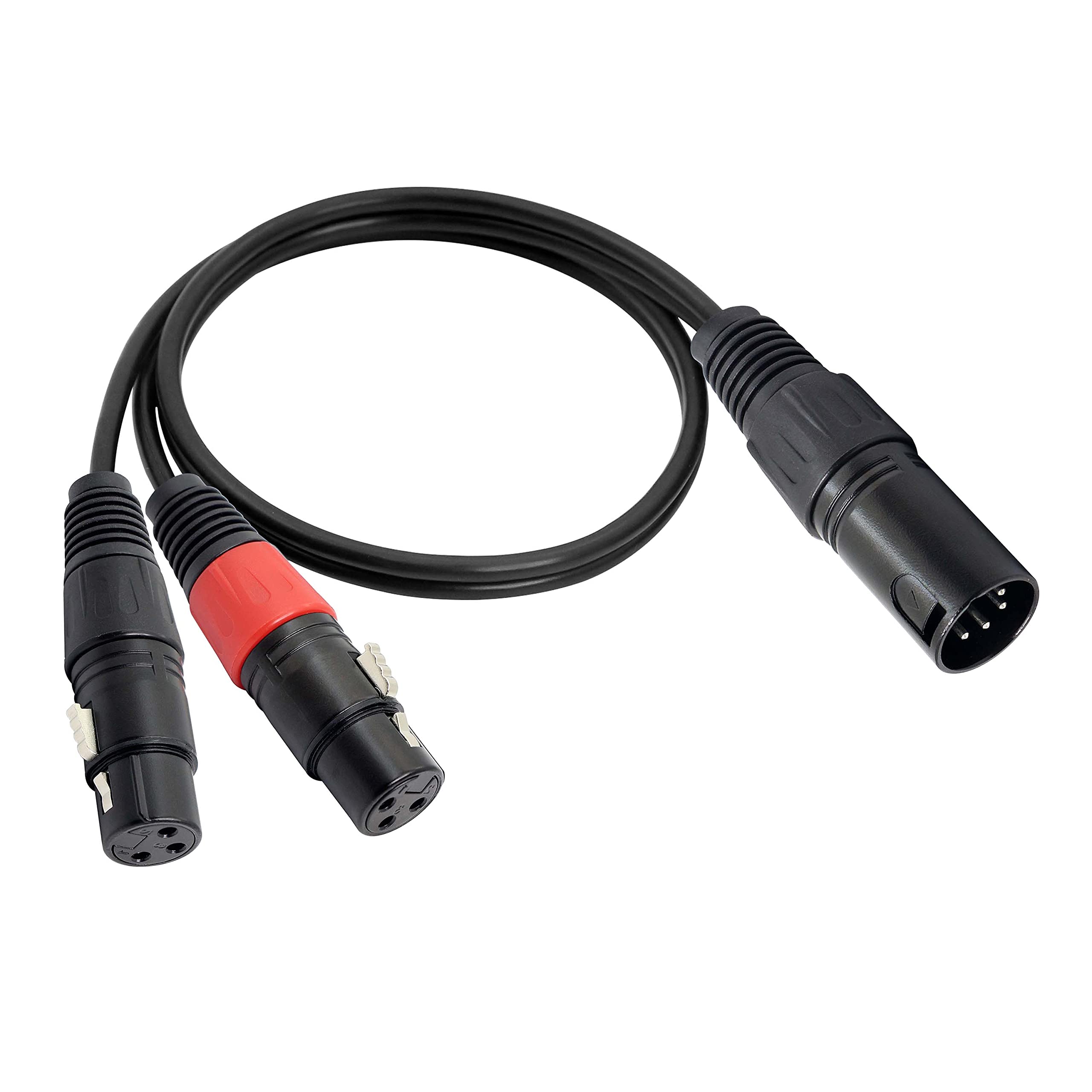 XMSJSIY Dual XLR 3 Pin to 5 Pin DMX Stage & Mic