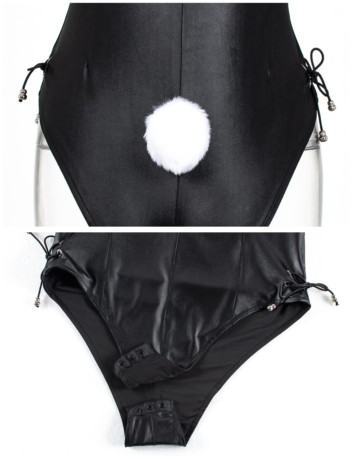 Womens Bunny Costume Girl Bodysuit Anime Role Costume Senpai Cosplay Bodysuit One Piece Stockings Set