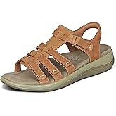 Orthofeet Women's Orthopedic Leather Amalfi Adjustable Sandals