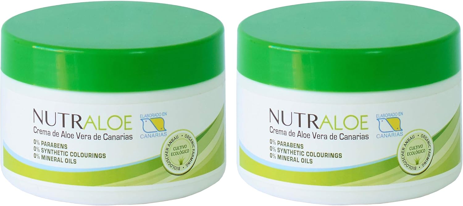 Nutraloe Moisturising Aloe Vera Cream 250ml X 2 units, 250 ml (Pack of 2)