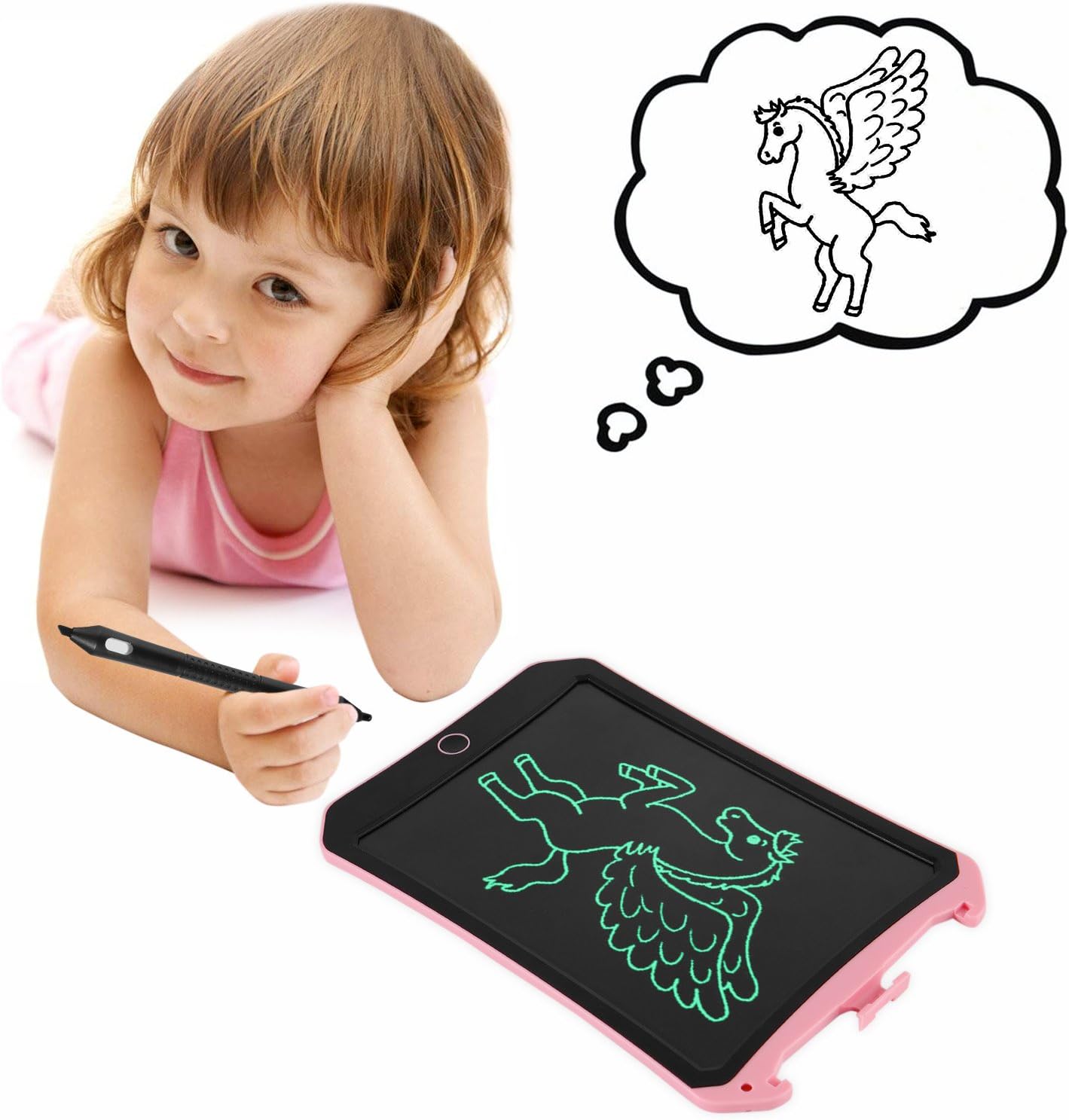 ILINKMUCH Newest 8.5-inch LCD Writing Tablet with Cool Robot Element Design Electronic Writing Board for Kid and Adults Happy Drawing and Working Saving Papers