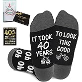Juesly Birthday Gifts for Men with Mens Novelty Socks,Pop Up Birthday Card, Poster and Gift Box