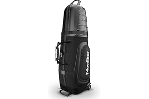 NOVATOUR Golf Travel Bag for Airlines: Hard Case Top, Waterproof Zippers, 1680D Oxford Fabric, Built-in TSA Lock, Oversized Tank Wheels, Lightweight, Easy to Maneuver – Maximum Club Protection