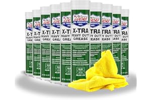 KITLEY Lucas 10301 X-TRA Heavy Duty Grease – 14 oz Tube | Waterproof, Extreme Pressure, High Temp Polyurea Grease for Automotive, Industrial, Marine, Agricultural & Off-Road Applications | Case of 10