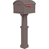 Gibraltar Mailboxes GHC40M01 Grand Haven Decorative Package Mailbox, Mocha